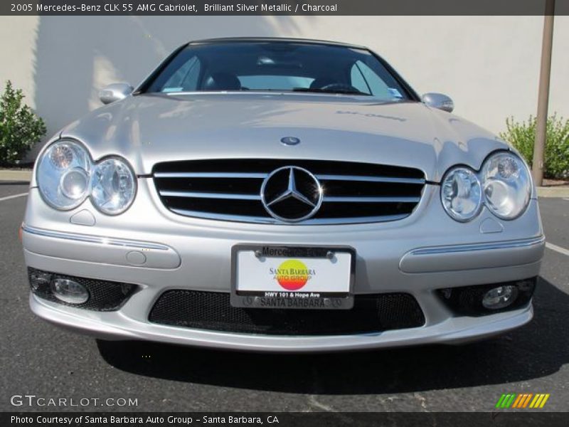 Brilliant Silver Metallic / Charcoal 2005 Mercedes-Benz CLK 55 AMG Cabriolet