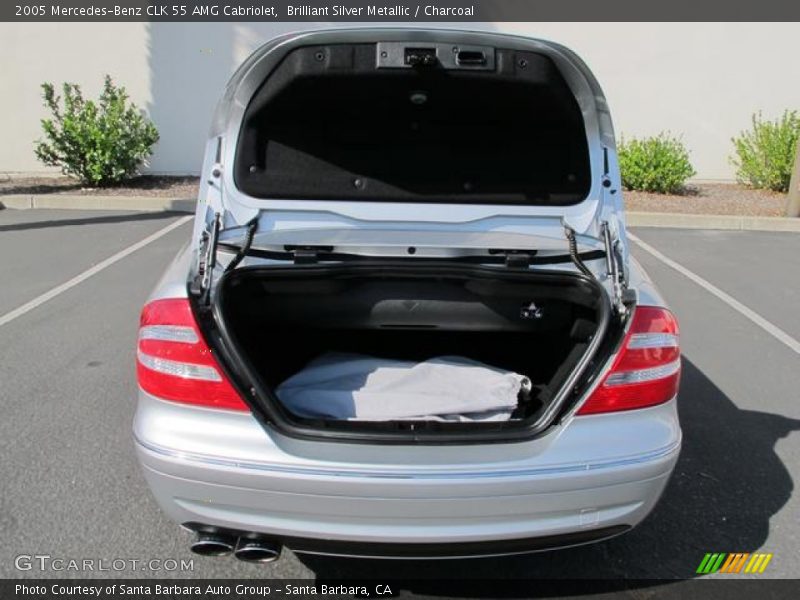 Brilliant Silver Metallic / Charcoal 2005 Mercedes-Benz CLK 55 AMG Cabriolet