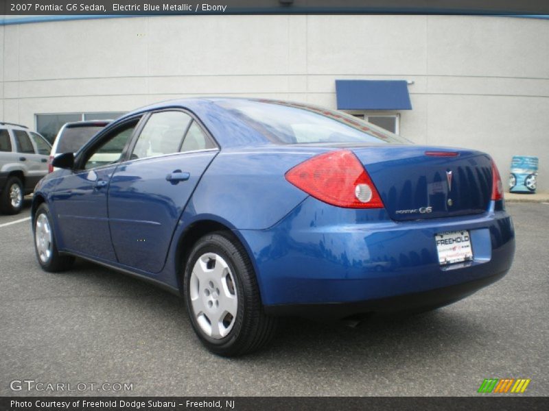 Electric Blue Metallic / Ebony 2007 Pontiac G6 Sedan