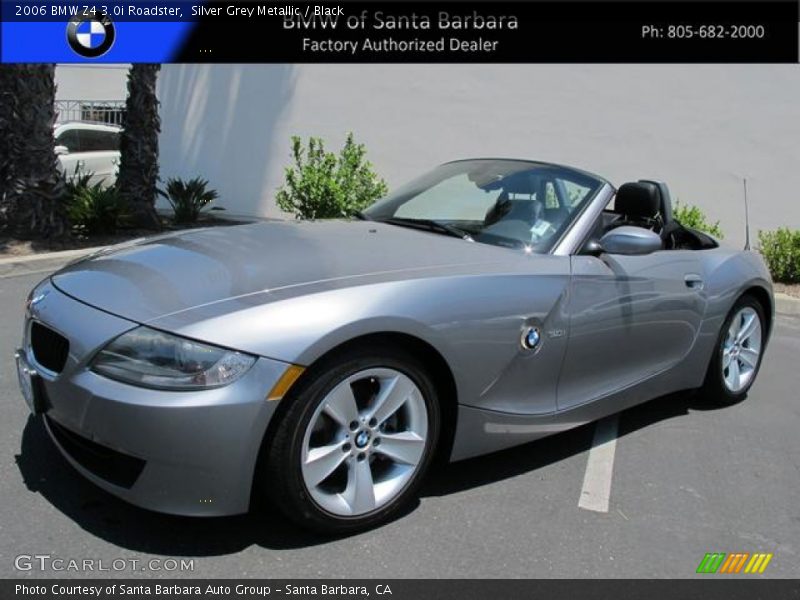 Silver Grey Metallic / Black 2006 BMW Z4 3.0i Roadster