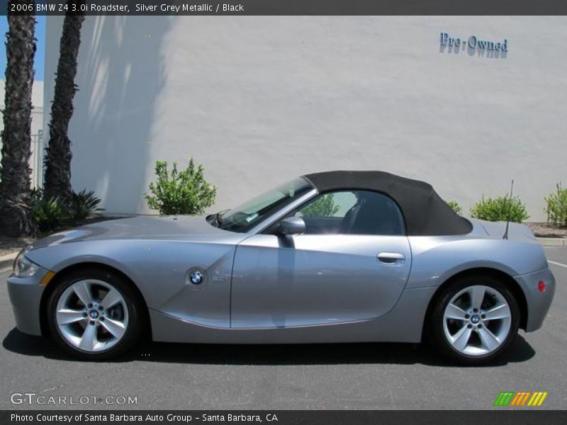 Silver Grey Metallic / Black 2006 BMW Z4 3.0i Roadster