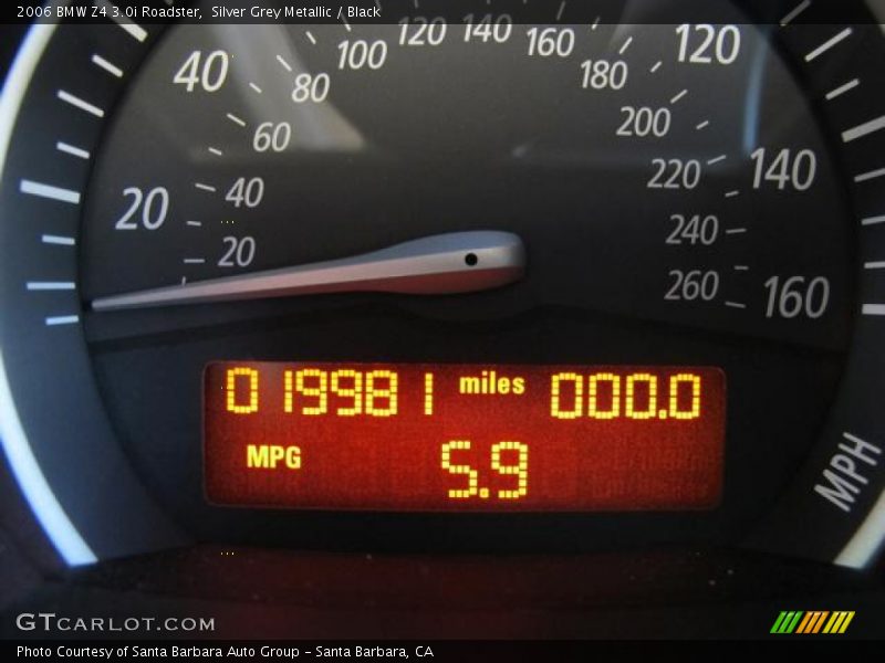 Silver Grey Metallic / Black 2006 BMW Z4 3.0i Roadster