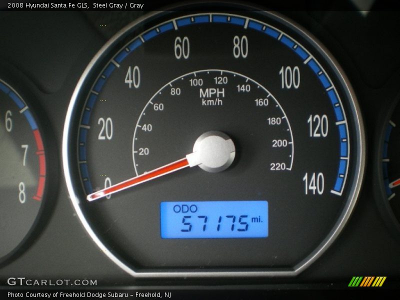 Steel Gray / Gray 2008 Hyundai Santa Fe GLS