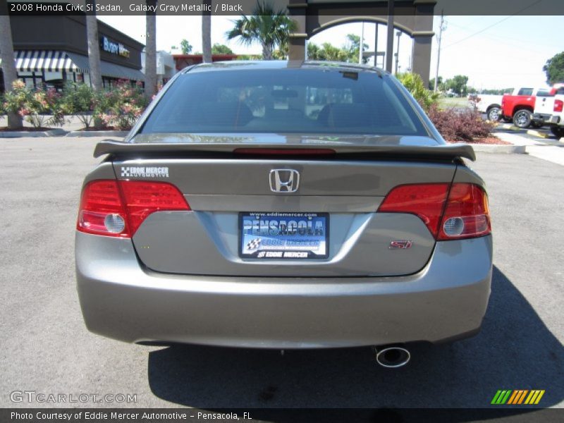 Galaxy Gray Metallic / Black 2008 Honda Civic Si Sedan