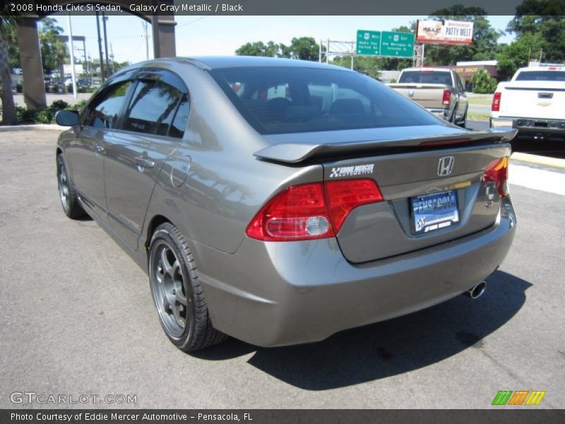 Galaxy Gray Metallic / Black 2008 Honda Civic Si Sedan