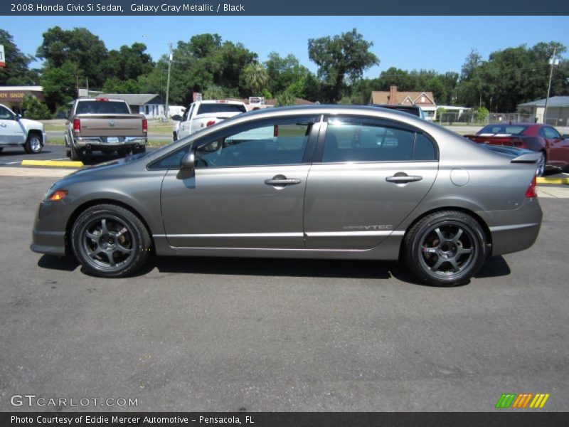 Galaxy Gray Metallic / Black 2008 Honda Civic Si Sedan
