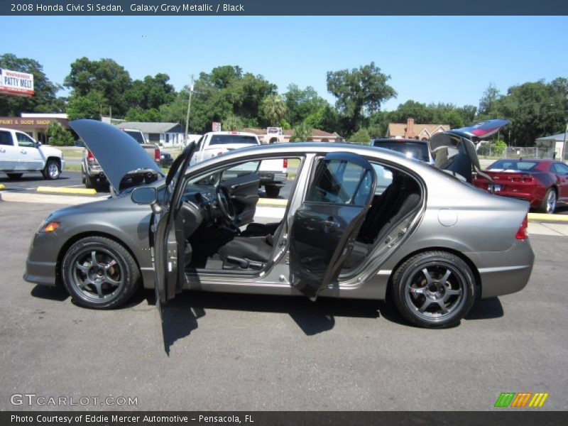 Galaxy Gray Metallic / Black 2008 Honda Civic Si Sedan