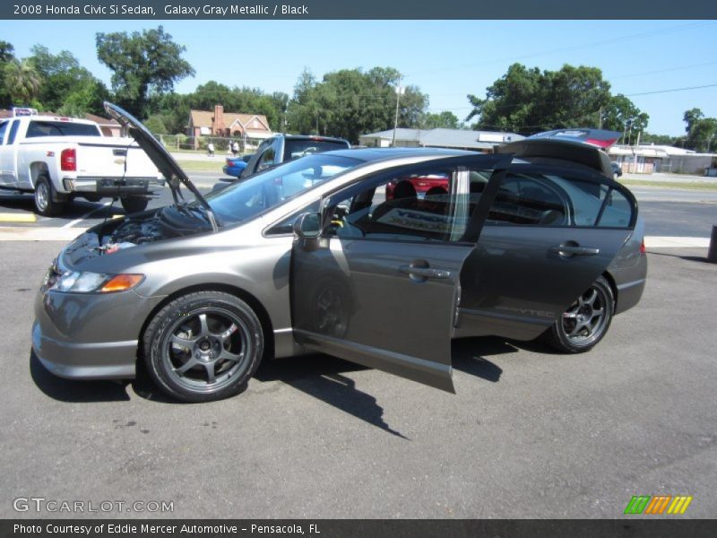 Galaxy Gray Metallic / Black 2008 Honda Civic Si Sedan