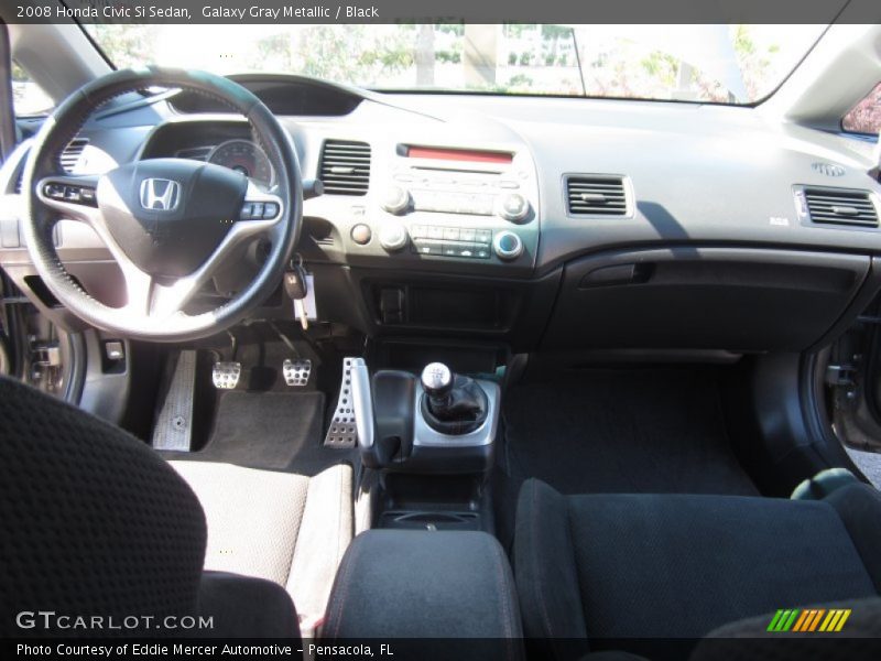 Galaxy Gray Metallic / Black 2008 Honda Civic Si Sedan