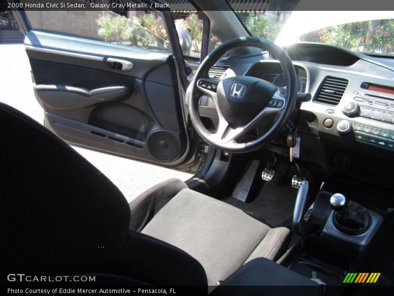 Galaxy Gray Metallic / Black 2008 Honda Civic Si Sedan