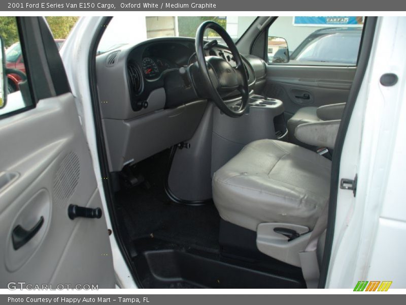 Oxford White / Medium Graphite 2001 Ford E Series Van E150 Cargo