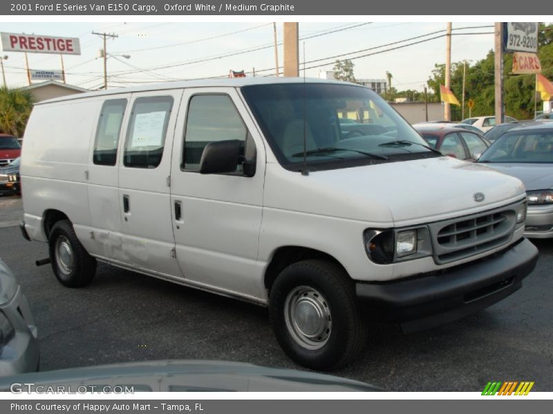 Oxford White / Medium Graphite 2001 Ford E Series Van E150 Cargo