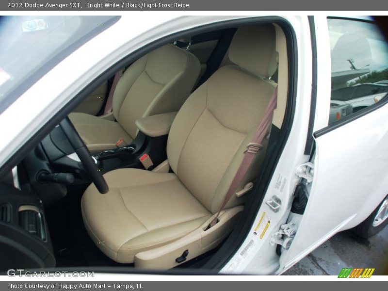 Bright White / Black/Light Frost Beige 2012 Dodge Avenger SXT