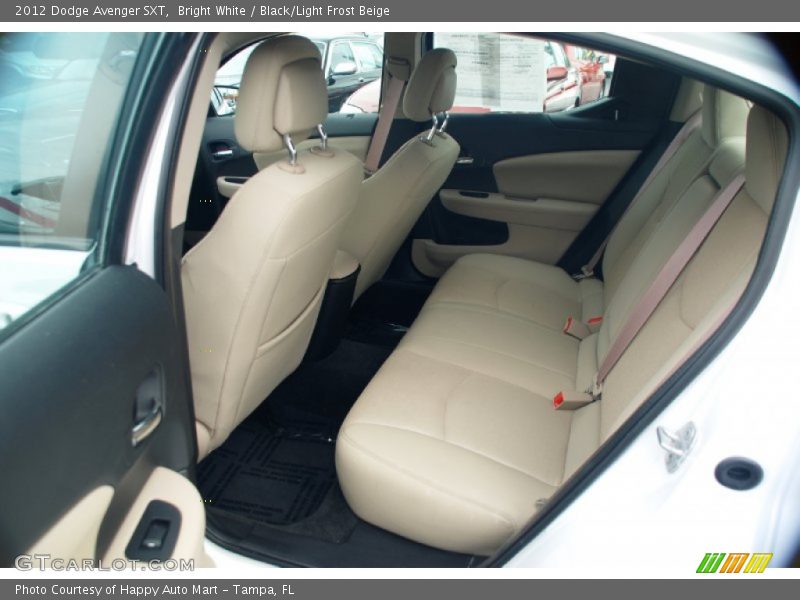 Bright White / Black/Light Frost Beige 2012 Dodge Avenger SXT
