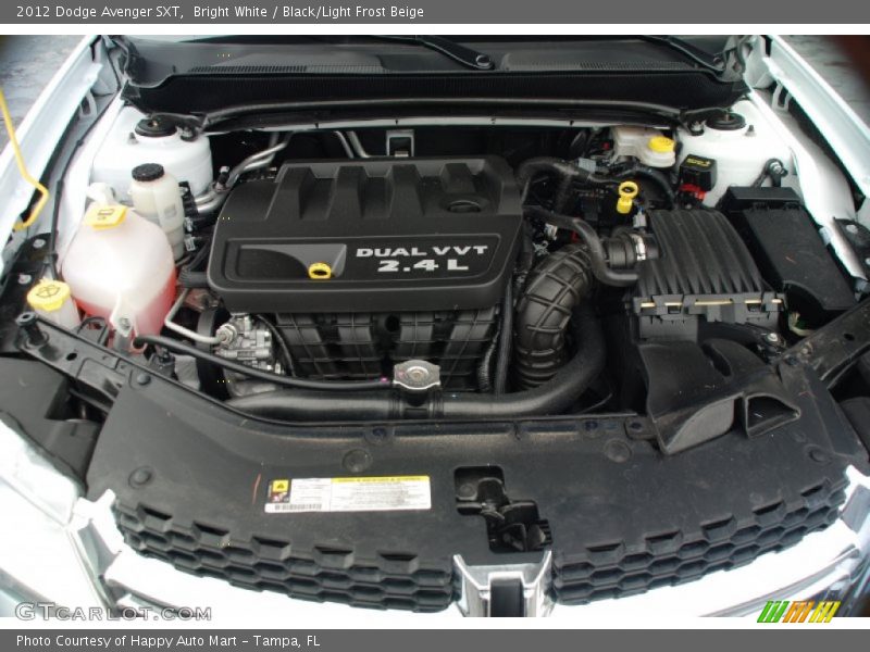 Bright White / Black/Light Frost Beige 2012 Dodge Avenger SXT