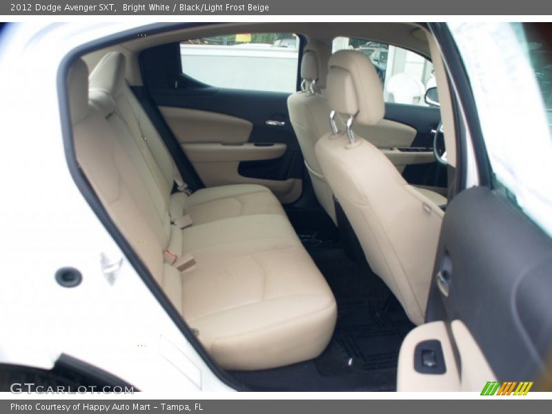 Bright White / Black/Light Frost Beige 2012 Dodge Avenger SXT