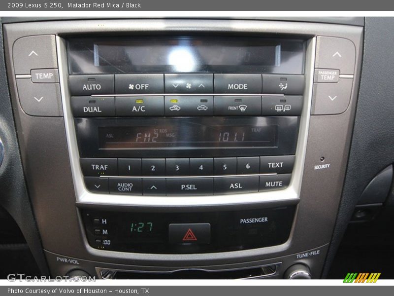 Matador Red Mica / Black 2009 Lexus IS 250