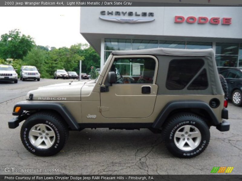 Light Khaki Metallic / Dark Slate Gray 2003 Jeep Wrangler Rubicon 4x4