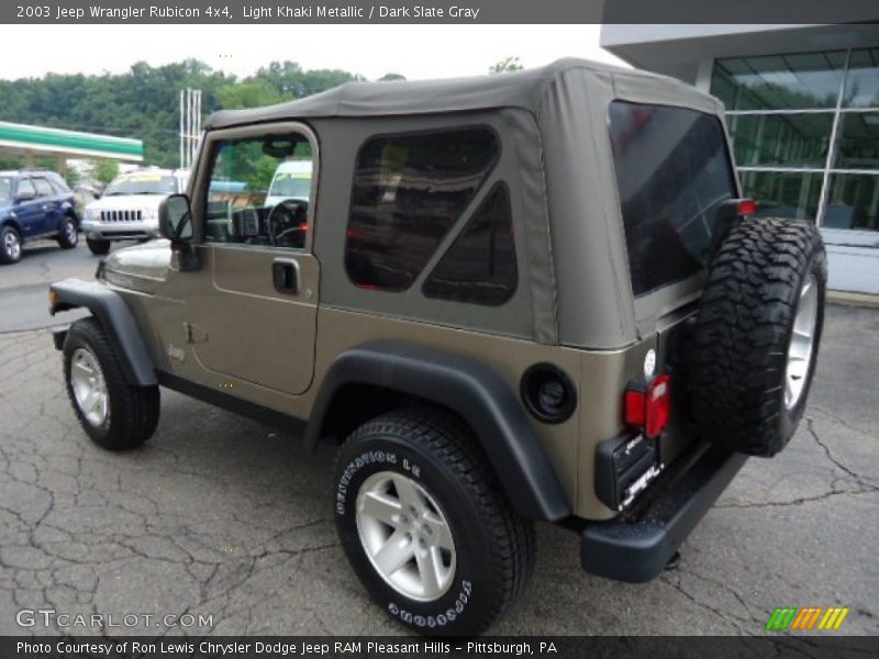 Light Khaki Metallic / Dark Slate Gray 2003 Jeep Wrangler Rubicon 4x4