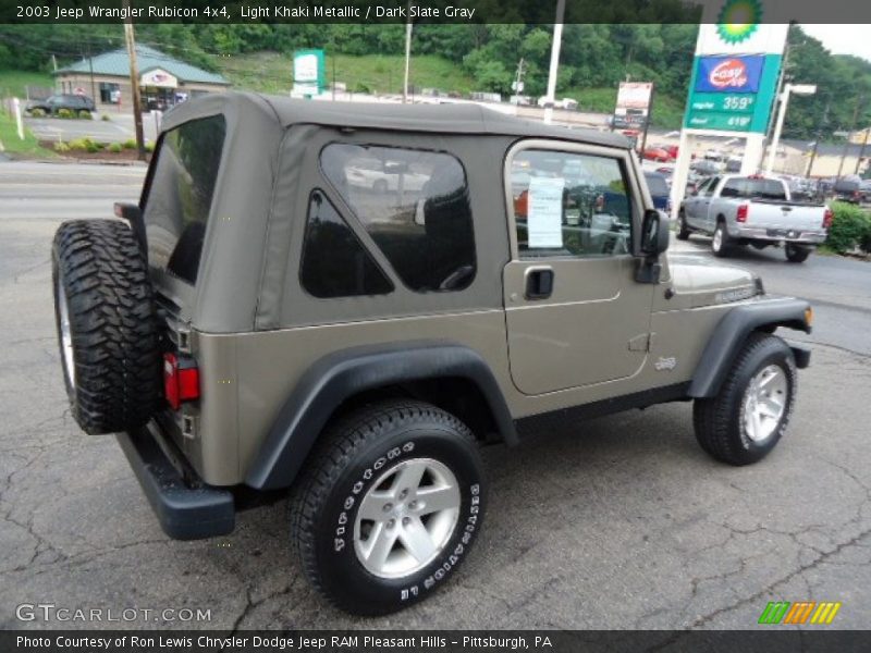 Light Khaki Metallic / Dark Slate Gray 2003 Jeep Wrangler Rubicon 4x4