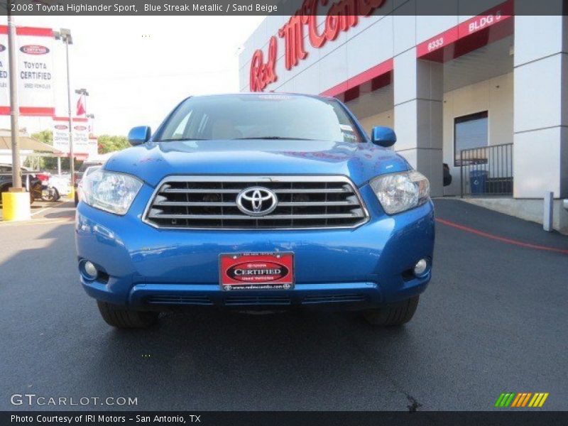 Blue Streak Metallic / Sand Beige 2008 Toyota Highlander Sport