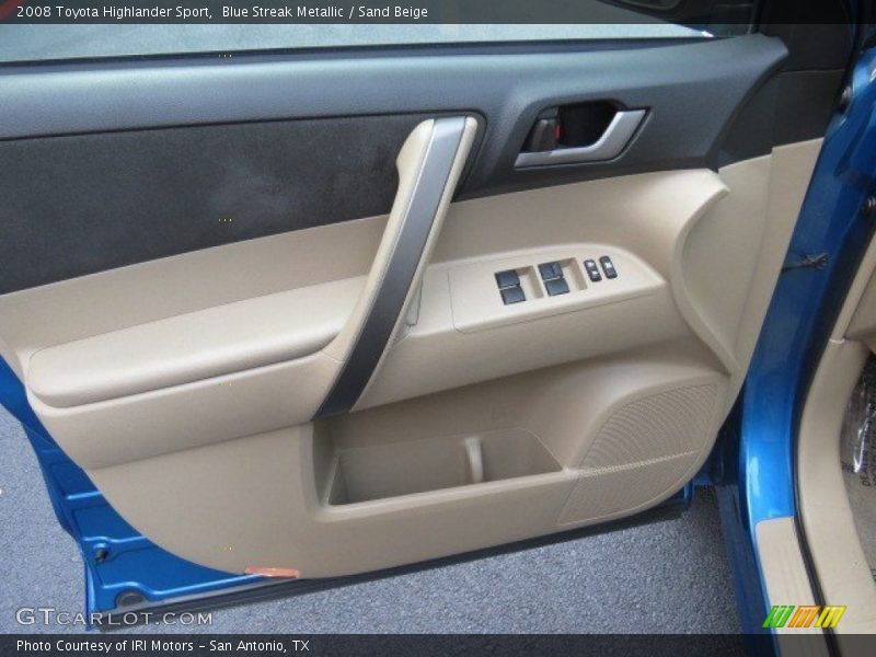 Blue Streak Metallic / Sand Beige 2008 Toyota Highlander Sport