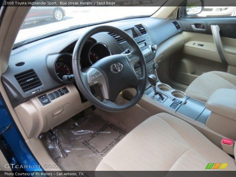 Blue Streak Metallic / Sand Beige 2008 Toyota Highlander Sport