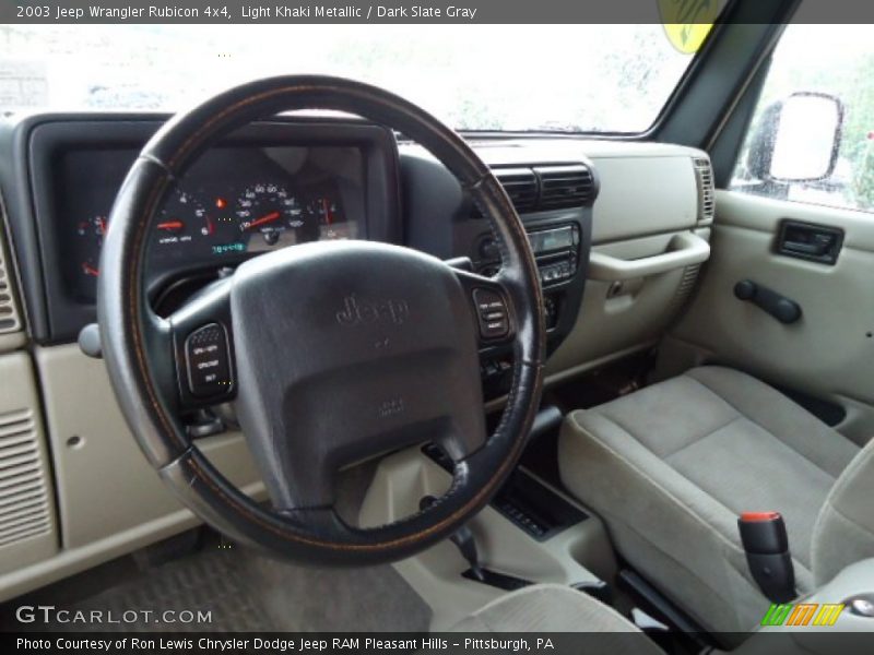 Light Khaki Metallic / Dark Slate Gray 2003 Jeep Wrangler Rubicon 4x4