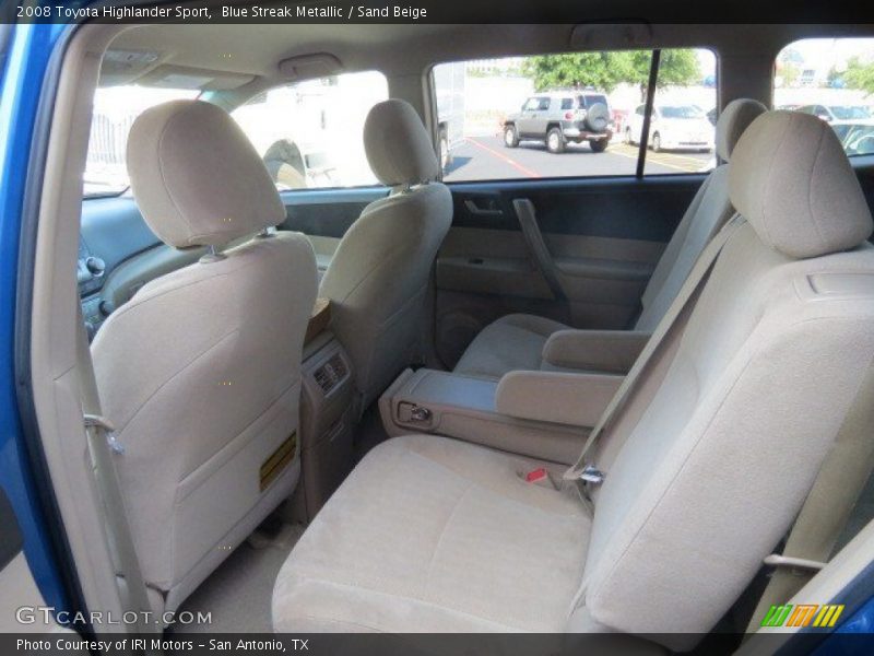 Blue Streak Metallic / Sand Beige 2008 Toyota Highlander Sport