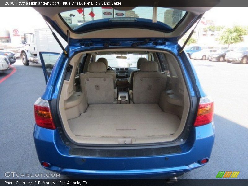 Blue Streak Metallic / Sand Beige 2008 Toyota Highlander Sport