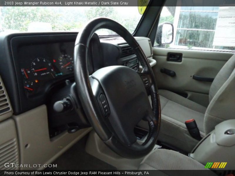 Light Khaki Metallic / Dark Slate Gray 2003 Jeep Wrangler Rubicon 4x4