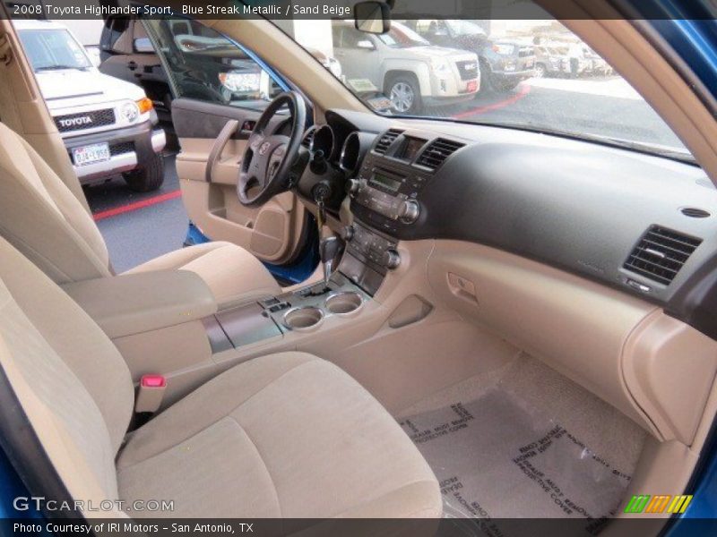Blue Streak Metallic / Sand Beige 2008 Toyota Highlander Sport