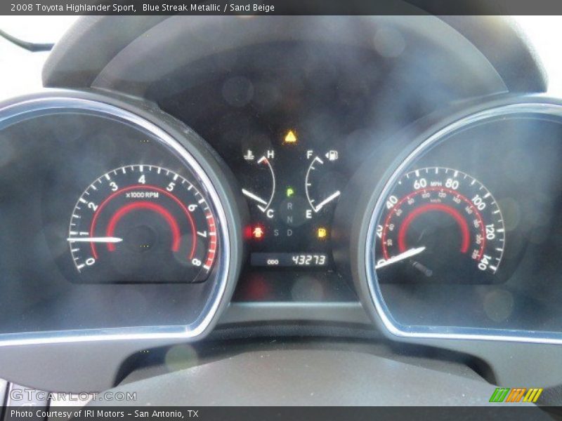 Blue Streak Metallic / Sand Beige 2008 Toyota Highlander Sport