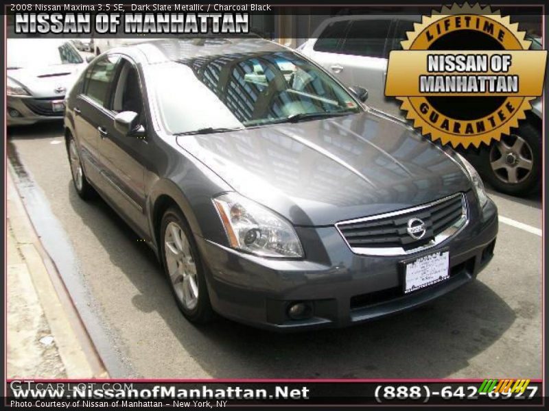 Dark Slate Metallic / Charcoal Black 2008 Nissan Maxima 3.5 SE