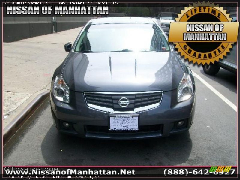 Dark Slate Metallic / Charcoal Black 2008 Nissan Maxima 3.5 SE