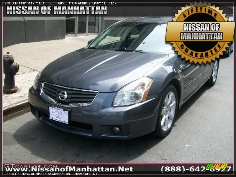 Dark Slate Metallic / Charcoal Black 2008 Nissan Maxima 3.5 SE