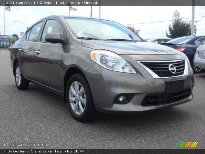 Titanium Metallic / Charcoal 2012 Nissan Versa 1.6 SL Sedan