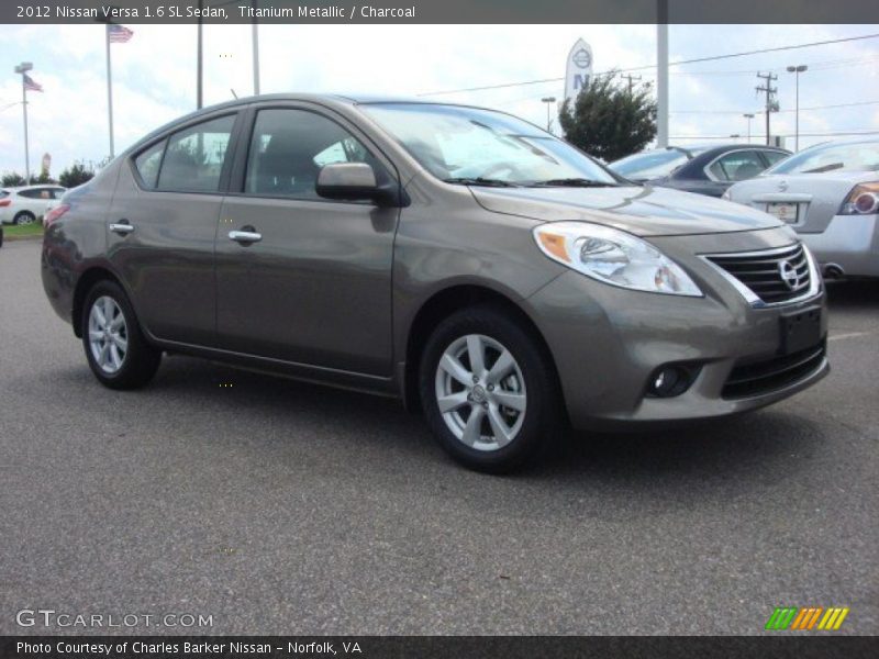 Titanium Metallic / Charcoal 2012 Nissan Versa 1.6 SL Sedan