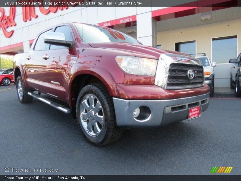 Salsa Red Pearl / Graphite Gray 2008 Toyota Tundra Texas Edition CrewMax