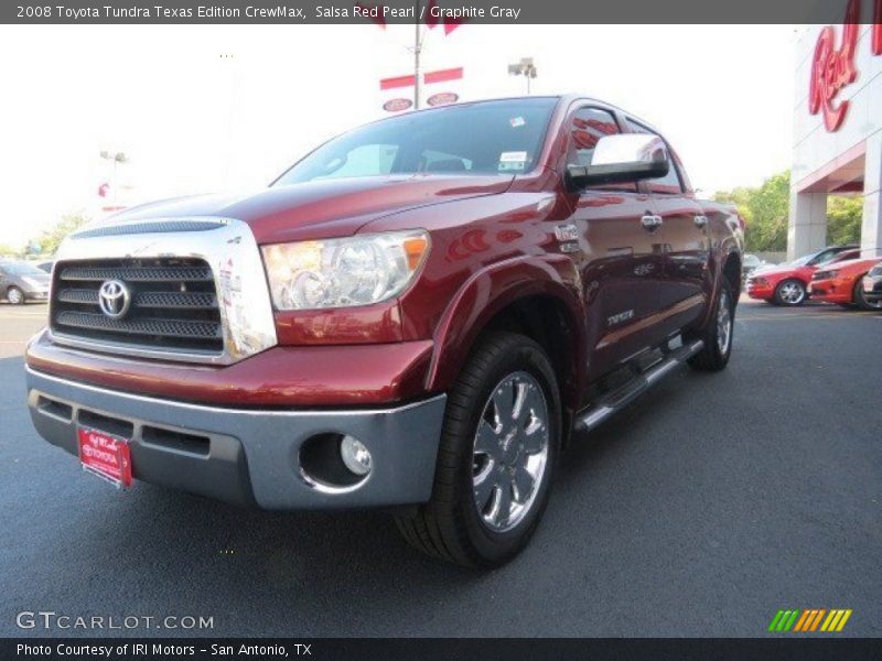 Salsa Red Pearl / Graphite Gray 2008 Toyota Tundra Texas Edition CrewMax