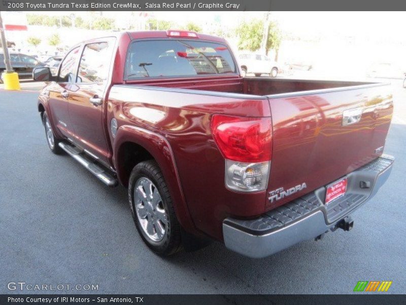 Salsa Red Pearl / Graphite Gray 2008 Toyota Tundra Texas Edition CrewMax