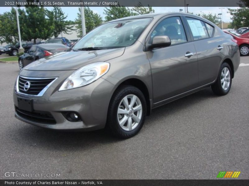 Titanium Metallic / Charcoal 2012 Nissan Versa 1.6 SL Sedan