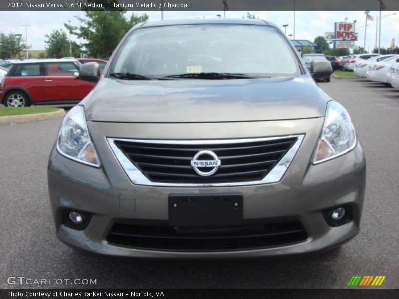 Titanium Metallic / Charcoal 2012 Nissan Versa 1.6 SL Sedan