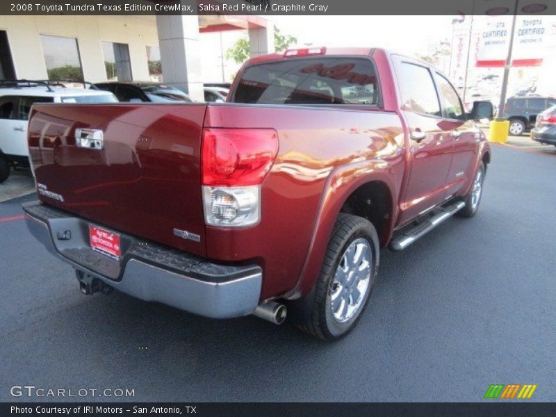 Salsa Red Pearl / Graphite Gray 2008 Toyota Tundra Texas Edition CrewMax