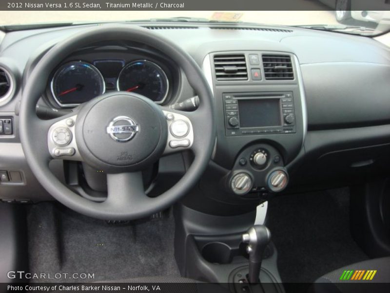 Titanium Metallic / Charcoal 2012 Nissan Versa 1.6 SL Sedan