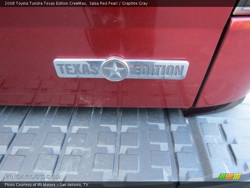 Salsa Red Pearl / Graphite Gray 2008 Toyota Tundra Texas Edition CrewMax