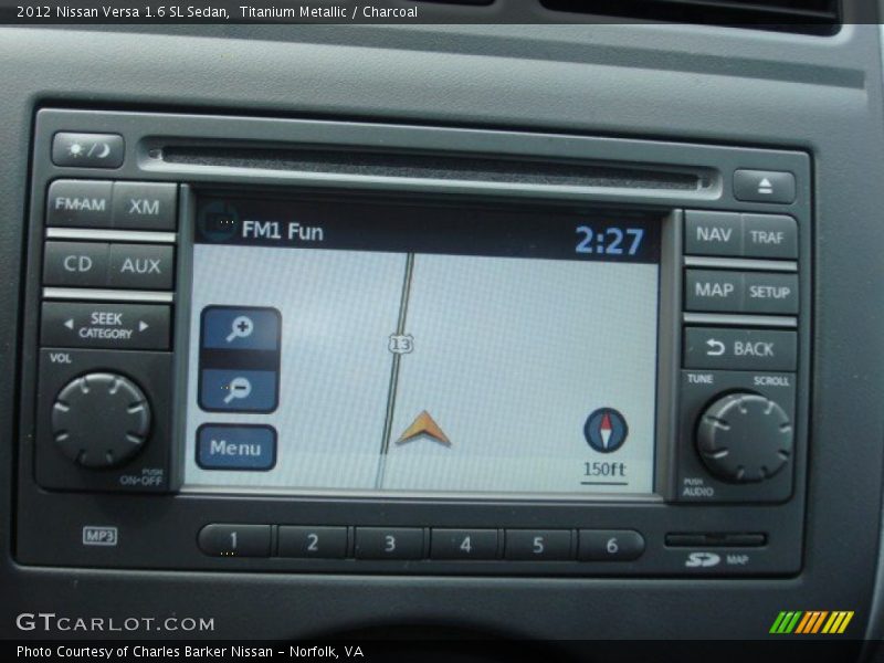 Titanium Metallic / Charcoal 2012 Nissan Versa 1.6 SL Sedan