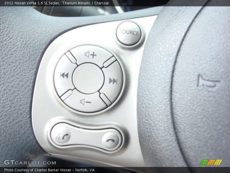 Titanium Metallic / Charcoal 2012 Nissan Versa 1.6 SL Sedan