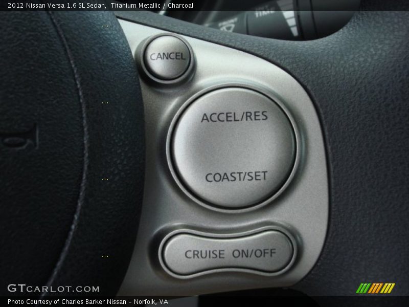 Titanium Metallic / Charcoal 2012 Nissan Versa 1.6 SL Sedan