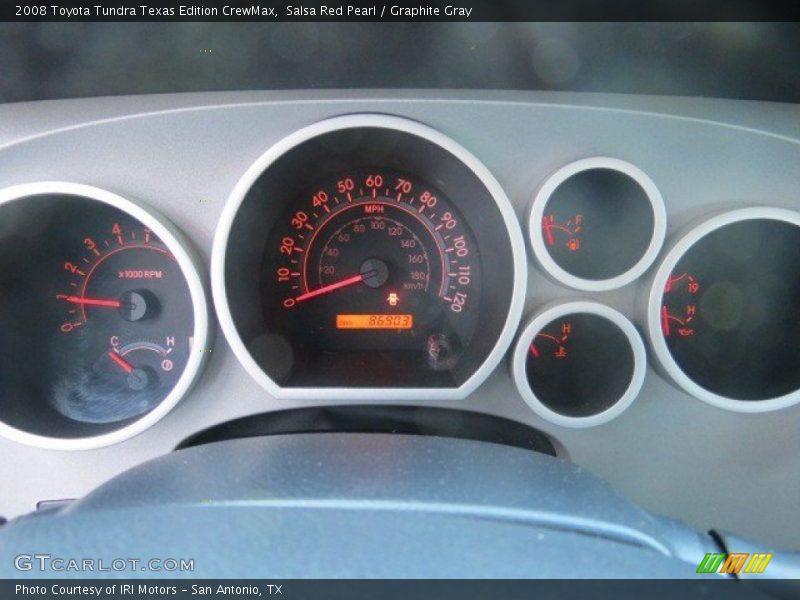 Salsa Red Pearl / Graphite Gray 2008 Toyota Tundra Texas Edition CrewMax